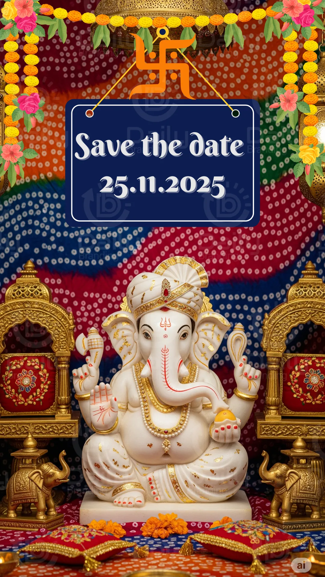 Personalised Wedding Invitation Video with Save the Date, Haldi, Mehendi and Sangeet